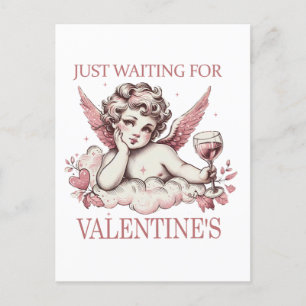 Nur Gewartet für Valentine Postkarte