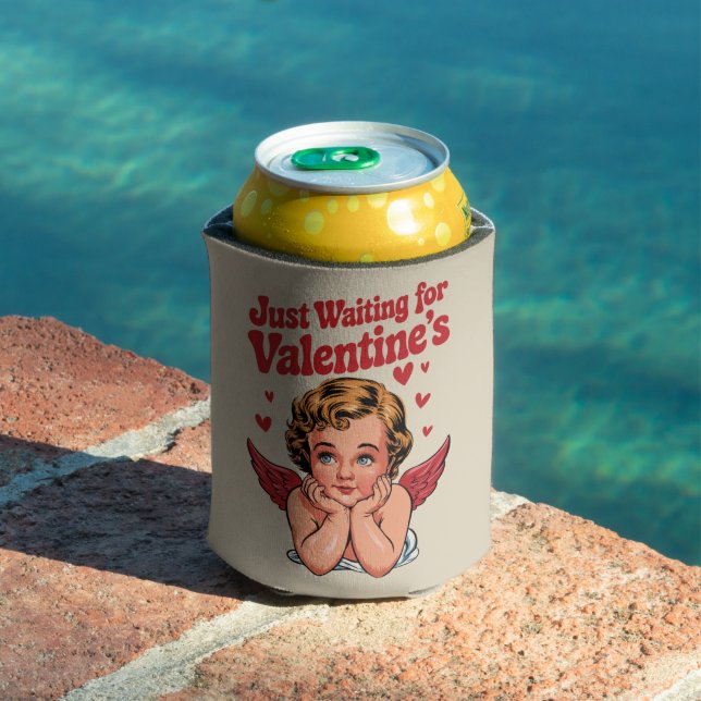 Nur Gewartet für Valentins Retro Baby Cupid Liebe Dosenkühler (In Situ Pool)