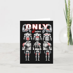 Nur Gewinner Bodybuilding Workout Gym1 Karte