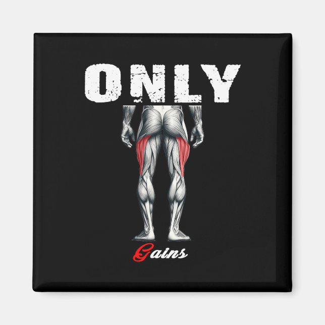 Nur Gewinner Bodybuilding Workout Gym2 Magnet (Vorne)