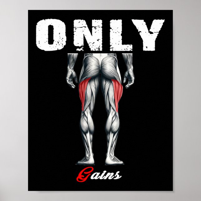 Nur Gewinner Bodybuilding Workout Gym2 Poster (Vorne)