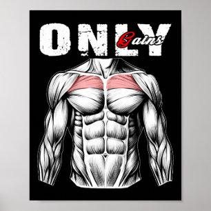 Nur Gewinner Bodybuilding Workout Gym3 Poster