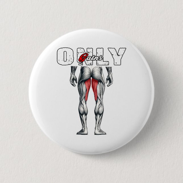 Nur Gewinner Bodybuilding Workout Gym Button (Vorderseite)