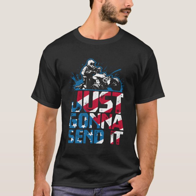 Nur Gonna schickt es patriotisch-amerikanische Fla T-Shirt (Vorderseite)