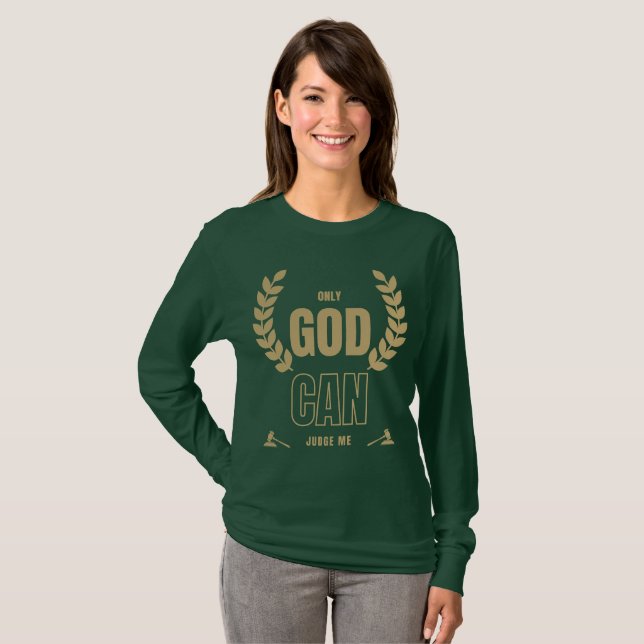 Nur Gott kann mich als Bibel für Frauen beurteilen T-Shirt (Vorne ganz)