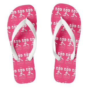 Nur Gott kann mich als rosa Unisex beurteilen Flip Flops
