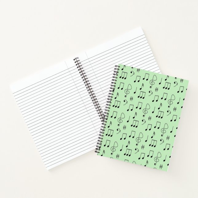 Nur grün notiert notizbuch (Innenseite)