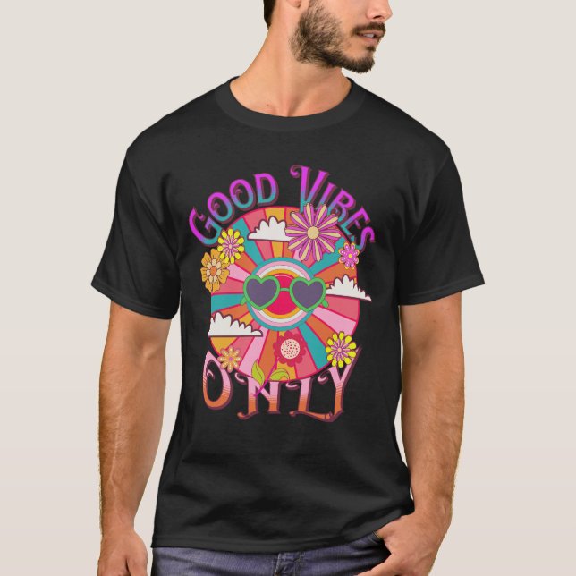 Nur gute Tiere. Hippy. BoHo. Blume Power T-Shirt (Vorderseite)