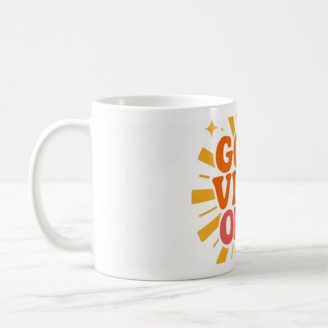 Nur gute Tiere" Sunburst Sunshine Tasse (Links)