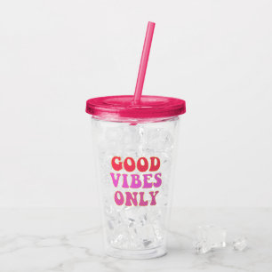 Nur gute Tiere - Typografie der Fun 60's Acryltrinkbecher