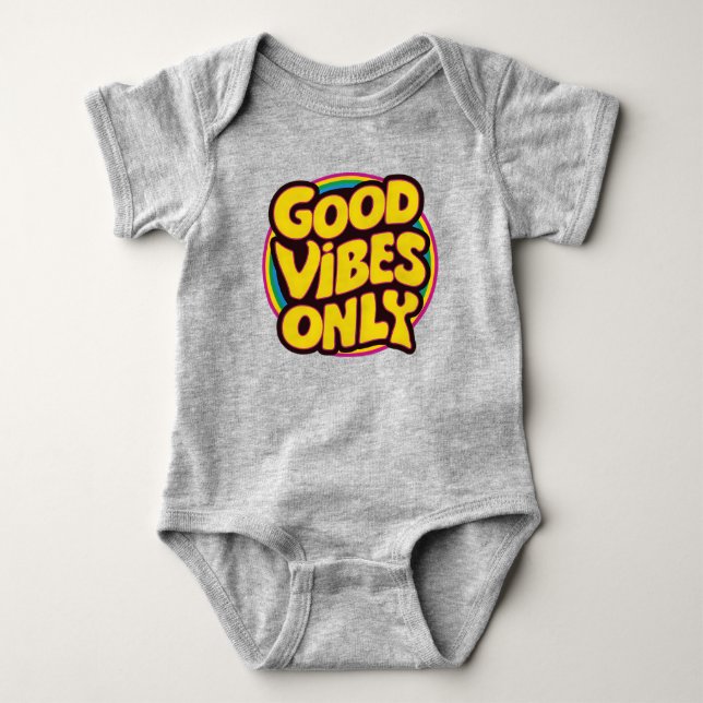 Nur gute Vibes Baby Strampler (Vorderseite)