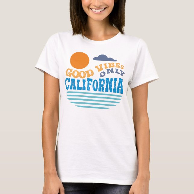 Nur gute Vibes California Retro T-Shirt  (Vorderseite)