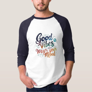 Nur gute Vibes Farbige Friedensstimmung Raglan-S T-Shirt