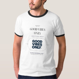 Nur gute Vibes Fettgedruckte Typografie T-Shirt