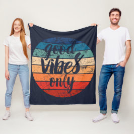 Nur gute Vibes Fleecedecke