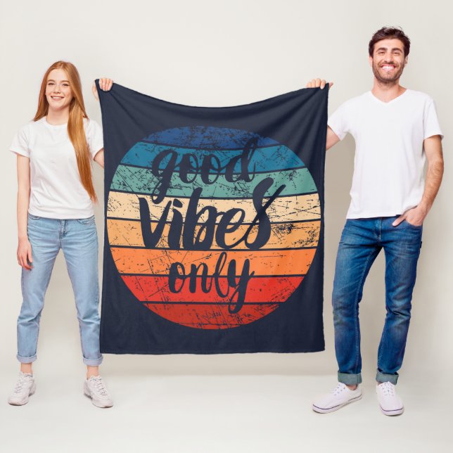 Nur gute Vibes Fleecedecke (Beispiel)