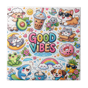 Nur gute Vibes Fliese