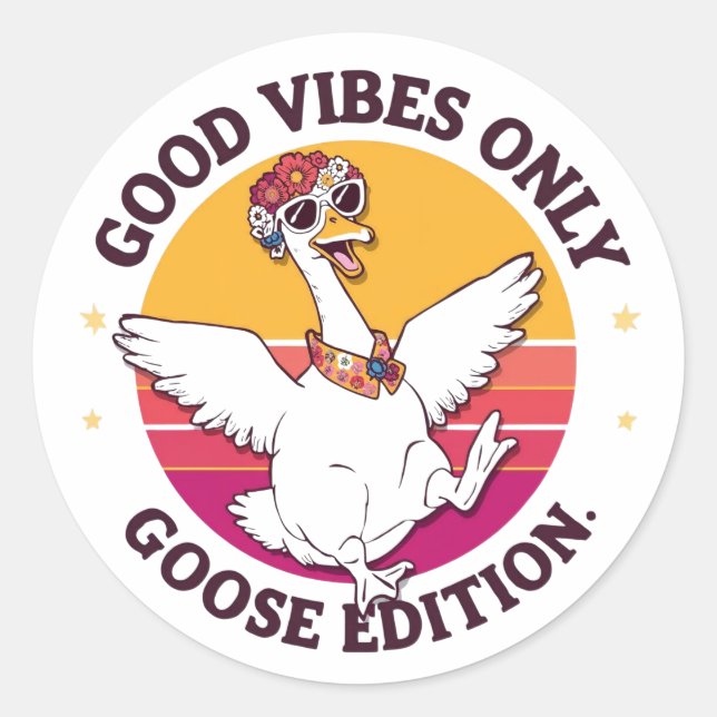 Nur gute Vibes Gans Edition Aufkleber (Vorderseite)