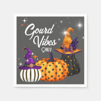Nur gute Vibes Halloween-Kürbis-Servietten Serviette