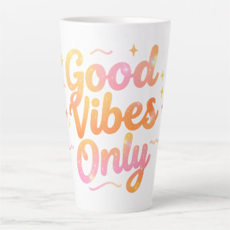 Nur Gute Vibes Helle Farbige Zitat Geschenk Design Milchtasse