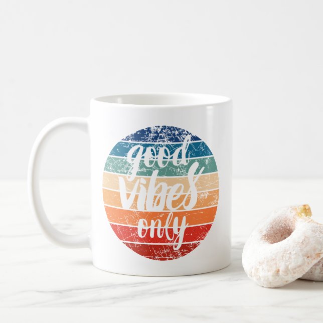 Nur gute Vibes Kaffeetasse (Mit Donut)