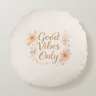 Nur Gute Vibes Kissen | Florale Ästhetik