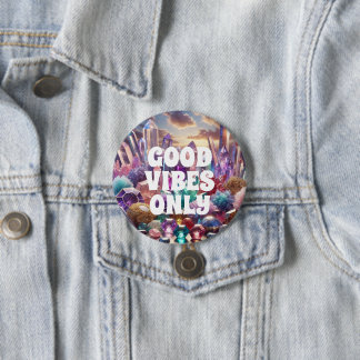 Nur gute Vibes Knopf Button