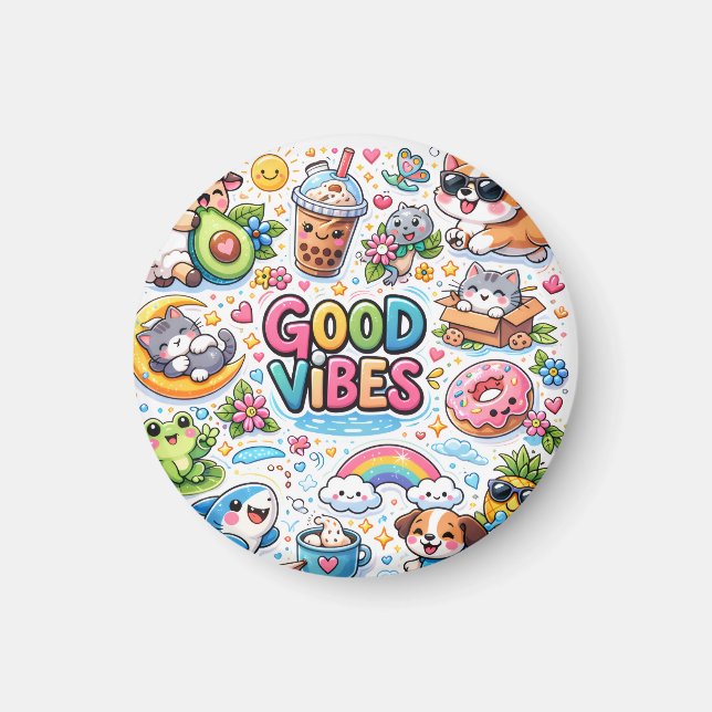 Nur gute Vibes  Magnet (Vorne)