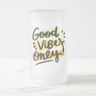 Nur gute Vibes Mattglas Bierglas