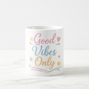 Nur gute Vibes – Pastell Keramik Tasse