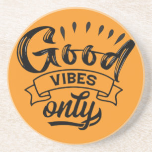 Nur gute Vibes Pinsel-Typografie Getränkeuntersetzer