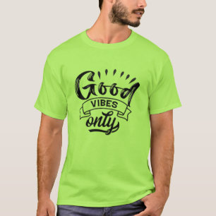 Nur gute Vibes Pinsel-Typografie T-Shirt