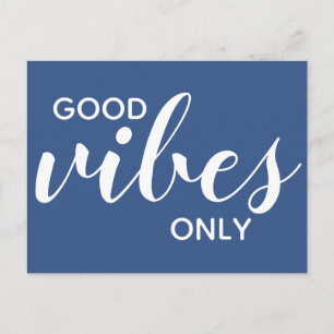 Nur gute Vibes Positive Bestätigung Klassisches Bl Postkarte
