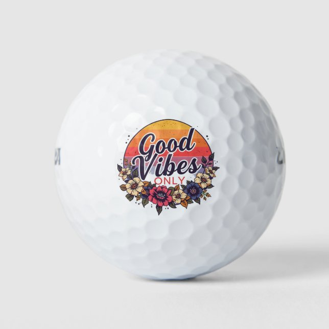 Nur gute Vibes | Positive Energie Custom Golf Ball (Vorderseite)