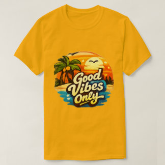 Nur gute Vibes | Positives Zitat-Grafik  T-Shirt