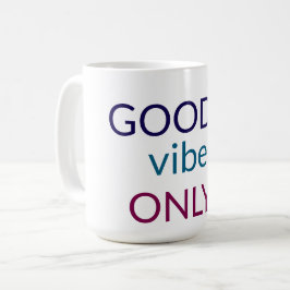 Nur gute Vibes | Positives Zitat Kaffeekaffee Tass Kaffeetasse