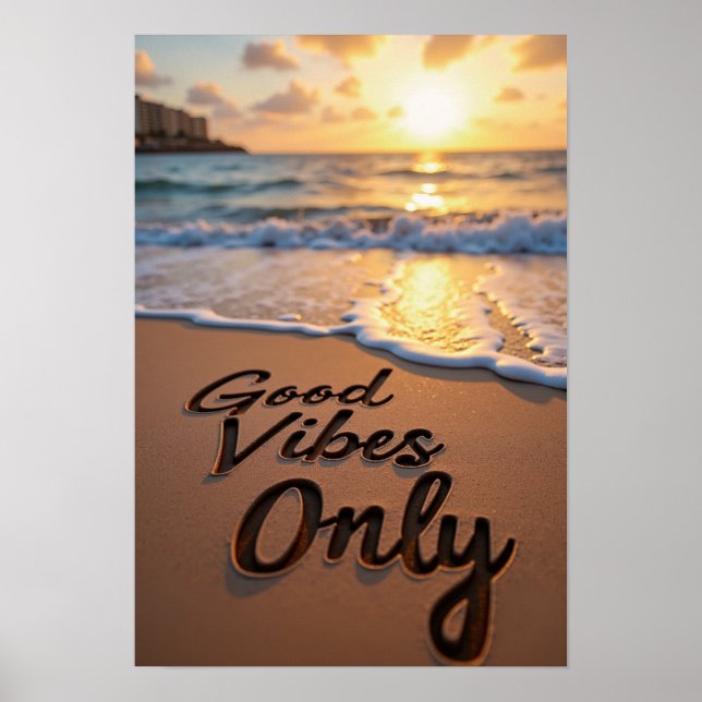 Nur gute Vibes Poster (Vorne)