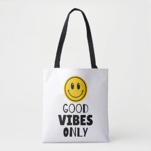 'Nur gute Vibes' Retro Smiley Gesicht 
