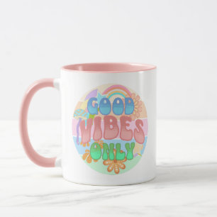 Nur gute Vibes Retro Vintage Tasse