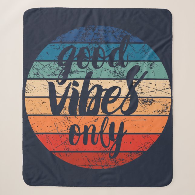 Nur gute Vibes Sherpadecke (Vorderseite)