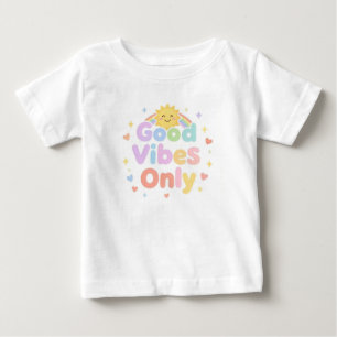 Nur gute vibes süße Pastell-Schrift Baby T-shirt
