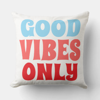 Nur gute Vibes Typografie Kissen | Bunt