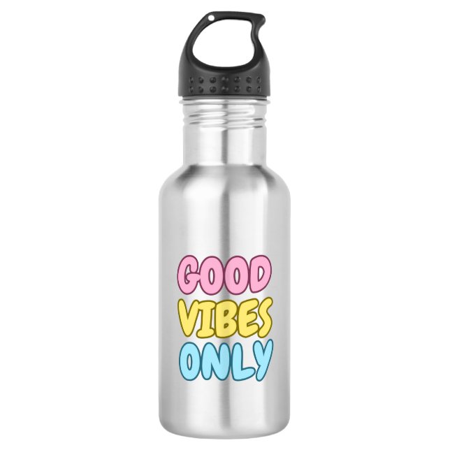 Nur Gute Vibes Wasserflasche (Vorderseite)
