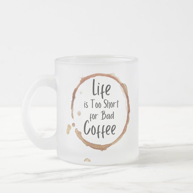 Nur Guter Kaffee Milchglas Tasse (Links)