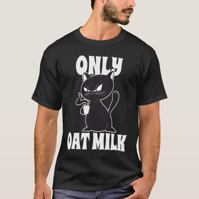 Nur Hafermilch Katze T-Shirt (Vorderseite)