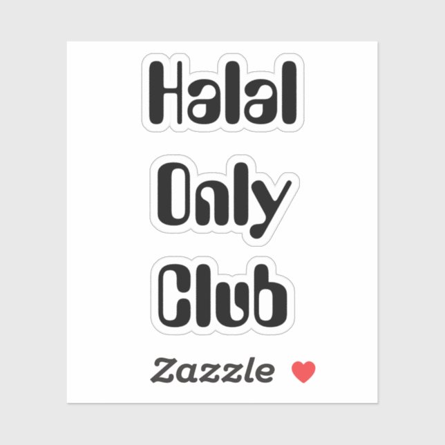 Nur Halal Club Aufkleber (Blatt)