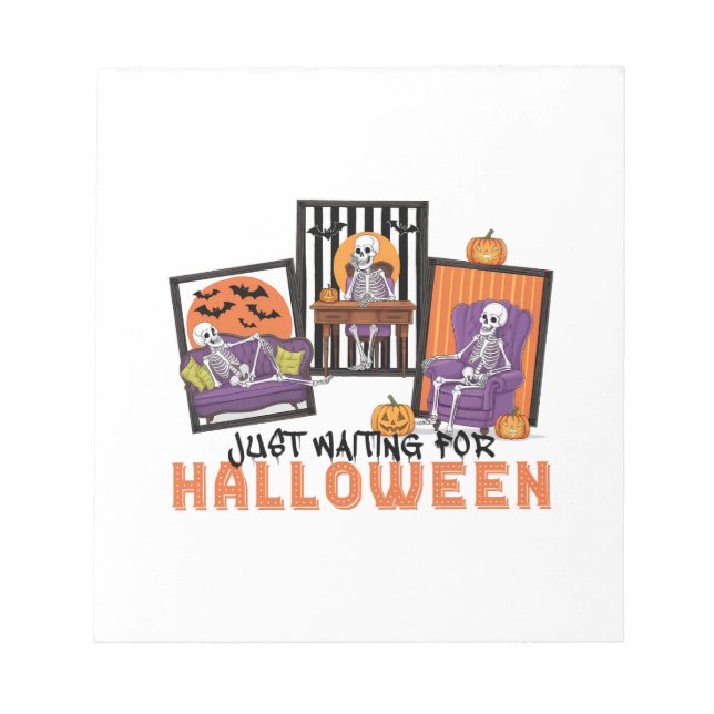 Nur Halloween Herbst Stimmung abwartend Notizblock (Vorderseite)