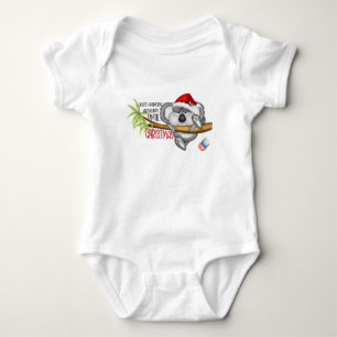 Nur hängen bis Weihnachten koala Baby Strampler