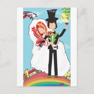 Nur heiraten! ankündigungspostkarte