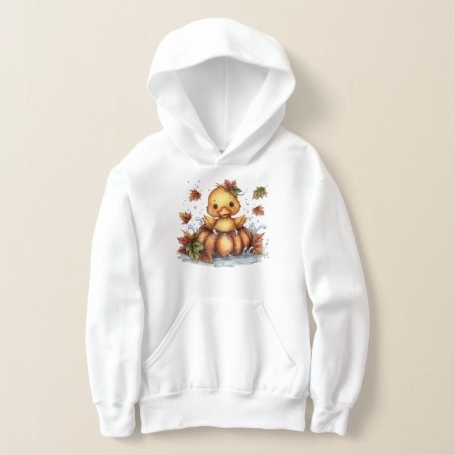 Nur herumhängen, Herbstente spielen in Pumpkin Hoodie (Ablage )